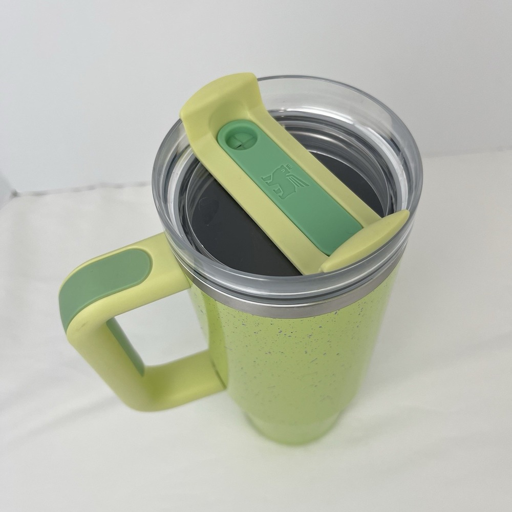 Stanley Flowstate Quencher H2.0 Tumbler Cup 30 oz Green Citron Speckle‎ W/ Lid - Picture 5 of 9